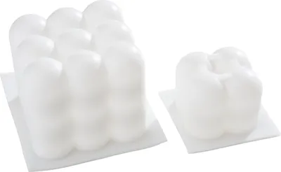 Produktbild von VBS 3D Silikon Kerzengießform Bubble 2er Set für kreative Kerzenherstellung