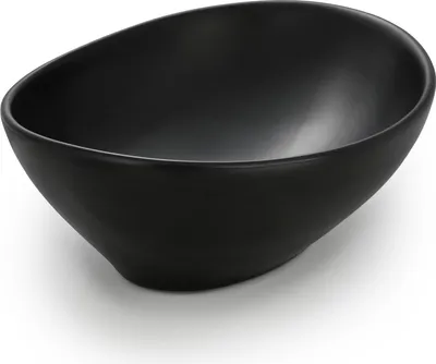 Produktbild von Park Waschbecken in Schwarz Matt aus feinster Keramik als Aufsatzwaschbecken ohne Hahnloch 400 x 340 x 145 mm