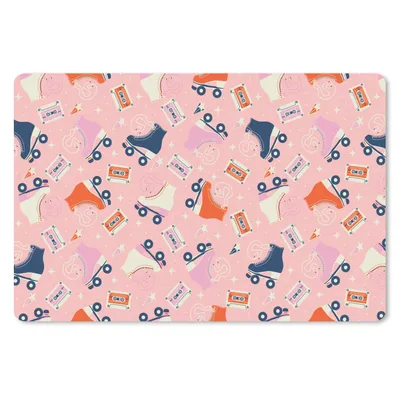 Produktbild von MuchoWow® Mauspad Mousepad Retro - Kegeln - Kassette 27x18 cm - Mousepads - Maus Mat - Pad - Mausunterlage - Büroartikel - Desk Matten