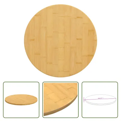 Produktbild von The Living Store Tischplatte Ø40x1,5 cm Bambus