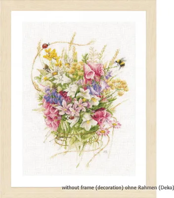 Produktbild von Lanarte Kreuzstichset MB Sommerblumen, Zählmuster