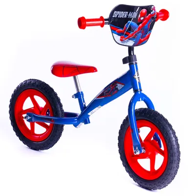 Produktbild von Huffy Marvel Spiderman Laufrad Blau und Rot für Jungen und Mädchen im Alter von