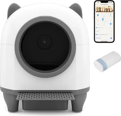 Immagine prodotto di COSTWAY Lettiera autopulente, 80 L, lettiera autopulente con controllo tramite app, controllo degli odori, 10 sensori di sicurezza e sacchetti per rifiuti
