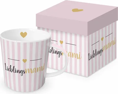 Produktbild von PPD Lieblingsmami Trend Mug, in Geschenkbox, Tasse, Teetasse, Kaffee Becher, 350 ml, 604357