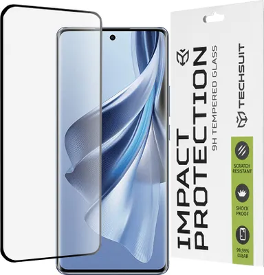 Obrázok produktu pre Techsuit - 111D Full Cover / Full Glue Glass / 3D Curved Screen zakrivené ochranné sklo pre Oppo Reno10 - čierne