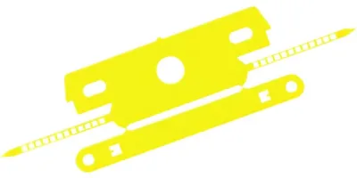 Produktbild von Abheftstreifen mit Deckschiene 80mm Kunststoff VE=100 Stück gelb