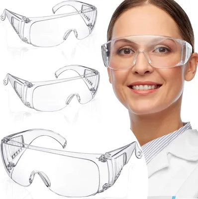 Produktbild von Schutzbrille, beschlagschutzbehandelt, 5 Stück, für Bau und Labor