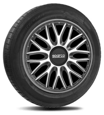 Produktbild von 14" Zoll Radkappen Silber Grau Radzierblenden Radblenden SPC1496SVGR SPARCO