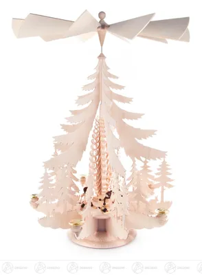 Produktbild von Pyramide mit Winterkindern groß, für Kerzen d=14mm Breite x Höhe x Tiefe 47 cmx70 cmx47 cm NEU