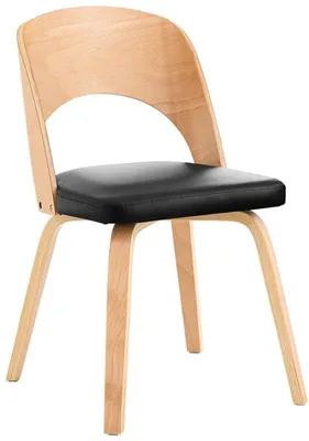 Produktbild von Famanu Esszimmerstuhl Ergonomisch Gebogen - Schwarz