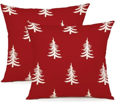 Produktbild von Kissenbezug Weihnachten 45x45 cm Leinen-Mischgewebe 2er Set
