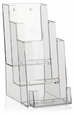 Produktbild von 1/3 A4 Prospektständer / 3 Etg. mit Visitenkartenfach