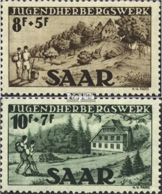 Produktbild von Briefmarken Saarland 1949 Mi 262-263 (kompl.Ausg.) gestempelt Jugendherbergwerk