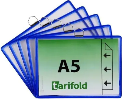 Produktbild von Hängetafeln A5 quer blau 5 Stück