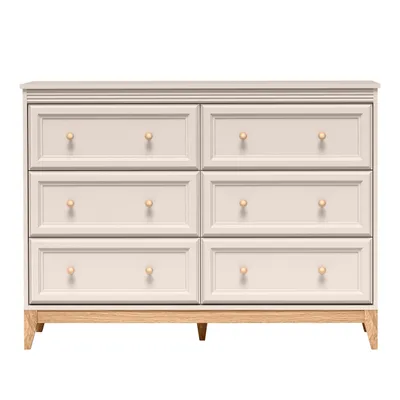 Image de AX LIVING Commode Nymphen Cashmere 6 tiroirs MDF Pieds en chene