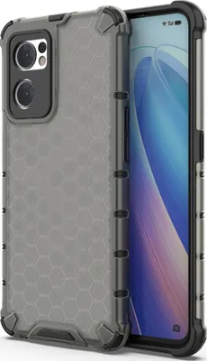 Produktbild von Mobigear Honeycomb  OPPO Find X5 Lite Hülle Hardcase Backcover Stoßfest - Schwarz