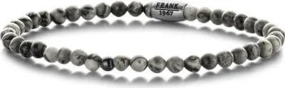 Produktbild von FRANK 1967 7FB 0316 - Herenarmband - Kralen - Grijs Jaspis - 4mm - 20cm - Grijs