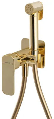 Image de Robinetterie encastrée SPY avec douchette WC, or