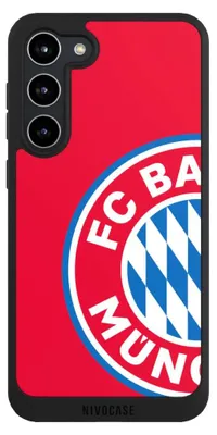 Produktbild von NIVOCASE Handyhülle für Samsung Galaxy S23+  Hülle NIVOpure Case Schwarz FC Bayern München FCB Offizielles Lizenzprodukt