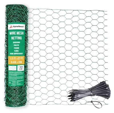 Image de Filet grillage de 0,4m x 8m pour jardin et clôture, rouleau de filet vert