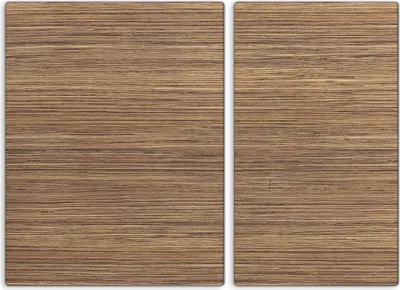 Produktbild von Glas-Herdabdeckplatten Glaskeramikkochfeld-Abdeckung Spritzschutz Schneidebrett Zweiteilige Glas 70x52 Holz Motive