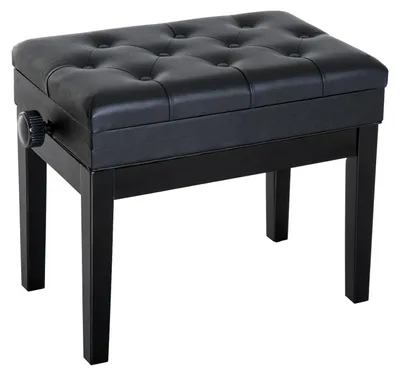 Produktbild von Pianohocker - Klavierbank - Keyboardhocker - Kleiner Pianohocker - Klavierstuhl - Verstellbare Höhe 48-58 cm