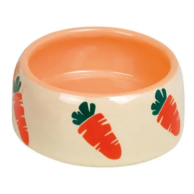 Produktbild von Nobby 73630, Kaninchen, Haustier-Fütterungsschale, Keramik, Beige, Orange, Abbildung, 0,25 l