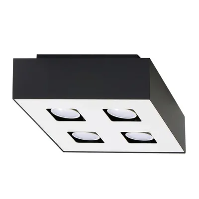 Obrázok produktu pre Stropné svietidlo MONO 4 čierne 4xGU10 10W oceľ 11x24x24cm Sollux Lighting