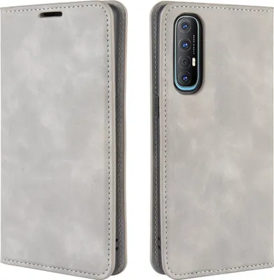 Produktbild von Mobigear Retro Slim  OPPO Reno 3 Pro Hülle Klapphülle Geldbörse - Grau