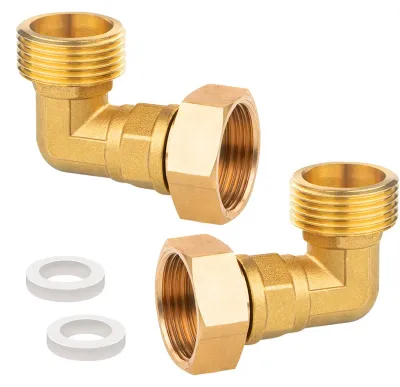 Produktbild von Solidchoice – Set aus 2 Messing-Eckverbindungen für Wasserinstallationen