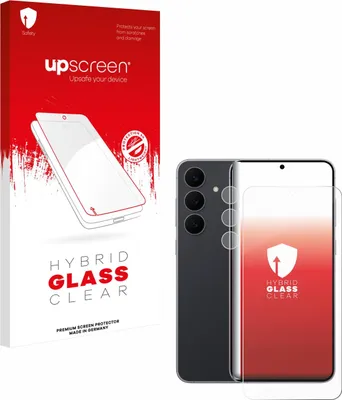 Produktbild von upscreen Schutzglas für Samsung Galaxy S25 FE (Display+Kamera) Schutzfolie Panzer Folie Glas Display Schutz klar