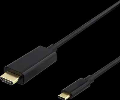 Image de DELTACO Câble USB-C vers HDMI, 2m, 4K@60 (USBC-HDMI-1020)