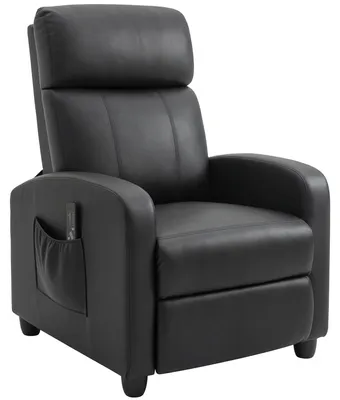 Produktbild von Relaxsessel Fernsehsessel mit Vibrationsmassage, Liegefunktion, 2 Massagepunkte, Fernbedienung, 68 x 88 x 98 cm Schwarz