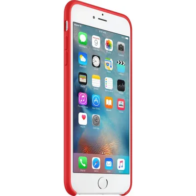 Produktbild von Apple iPhone 6s Plus Silikon Case - Rot, Cover, Apple, iPhone 6 Plus iPhone 6s Plus, 14 cm (5.5"), Rot