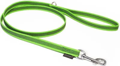 Produktbild von Mystique® Gummierte Leine 12mm mit Handschlaufe Standard Karabiner neon grün 1m