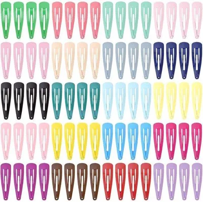 Imagen del producto de Pack de 80 pinzas para el pelo metálicas, de 5 cm, para niños. Pequeñas pinzas metálicas ideales para cabello fino