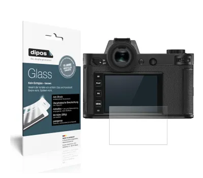 Produktbild von 2x Schutzfolie für Leica SL2-S matt - Anti-Shock 9H Folie dipos Glass Kunststoffglas