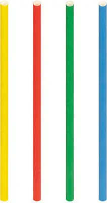 Produktbild von 300x Trinkhalme aus Papier bunt Ø6mm 15cm