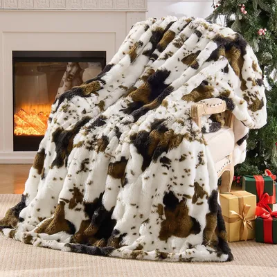 Faux Kaninchenfell Wurfdecke, weich, flauschig, 150x200 cm