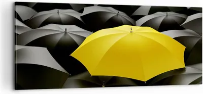 Produktbild von Bild auf Leinwand - Leinwandbild - Regenschirme Regen Wetter - 120x50cm - Wand Bild - Wanddeko - Leinwanddruck - Bilder - Kunstdruck - Wanddekoration - Leinwand bilder - Wandkunst - AB120x50-2564