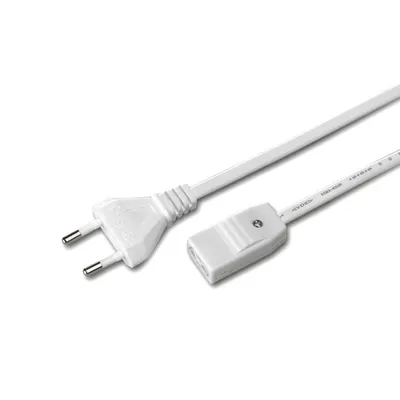 Produktbild von HV-Anschlussleitung 2 Meter mit Eurostecker und 2-poligem schraubbaren Kupplungsteil / HV-Stecksystem / Thebo-Licht / Anschluss / Stecksystem