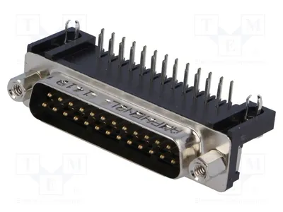 Produktbild von 1x D-Sub männlich  Buchse THT mit 90°-Winkel PIN: 25  5A L717SDB25P1ACH4F D-Sub-St