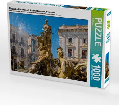 Produktbild von Calvendo Piazza Archimedes mit Artemisbrunnen, Syracusa 1000 Teile Puzzle quer 640x480mm, Bruhn Olaf; 7403952