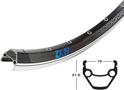 Produktbild von Exal ZX19 Felgenring Felge schwarz 32 Loch Felgenbremse 19-622 6,5mm VL 28 Zoll