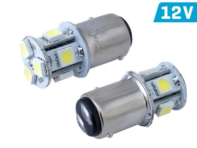 Zdjęcie produktu dla Żarówka VISION P21/5W BAY15d 12V 8x 5050 SMD LED, biała, 2 szt.