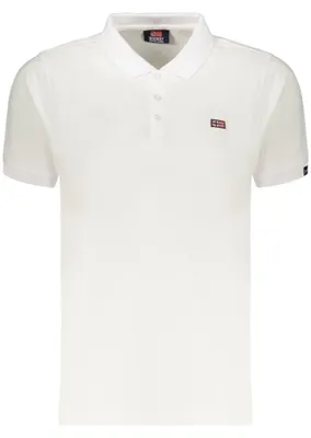 Produktbild von Weißes Kurzarm-Polo für Damen mit Stickerei und 3 Knöpfen