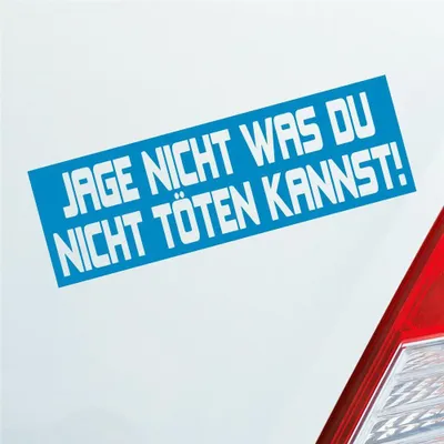 Produktbild von Auto Aufkleber Jage nicht was du nicht töten kannst! JDM 15x5 cm Hellblau Sticker Heckscheibenaufkleber