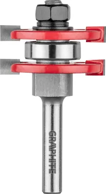 Obrázok produktu pre Fréza na drážky GRAPHITE, fréza na drážky, karbidová (HM) doštička, priemer rezu 32/41 mm, dĺžka rezu 6,35 mm, priemer stopky 8/12 mm, na drevo (41 x 6,35 x 8 mm)