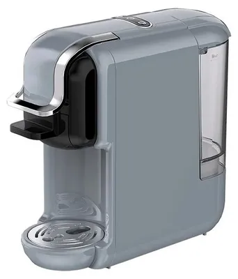 Produktbild von 4-in-1 Kaffeemaschine - Espressomaschine für Kapseln, Pads und Kaffeepulver - 20 bar Druck - Heiß- und Kaltgetränke - 0,5–1 l Wassertank - 1450 W - grau