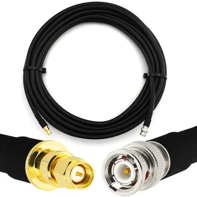 Produktbild von 30m BNC-Stecker auf SMA-Stecker Koaxialkabel — Vollkupfer HF400 Flexibles Verlängerungskoax 50 Ohm (LMR400 UF UltraFlex-Äquivalent) — für HAM CB-Radio SWR-Meter Amateur Kurzwelle RF